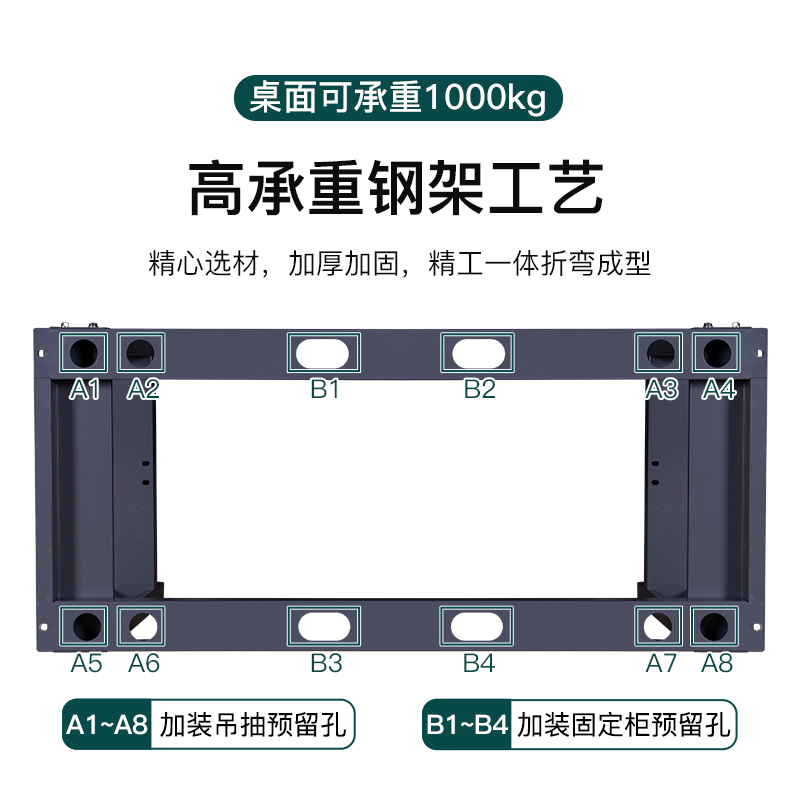 尔迈 重型钳工工作台工业作业台电工桌工厂车间防静电工作台2.1米 BH款高清大图