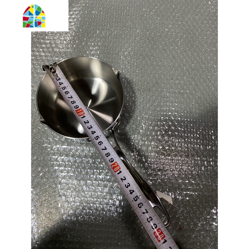 不锈钢迷你打蛋碗 小奶锅水瓢 熬糖锅 双导流嘴融化锅 调汁锅10cm FENGHOU 直径14.5cm高清大图