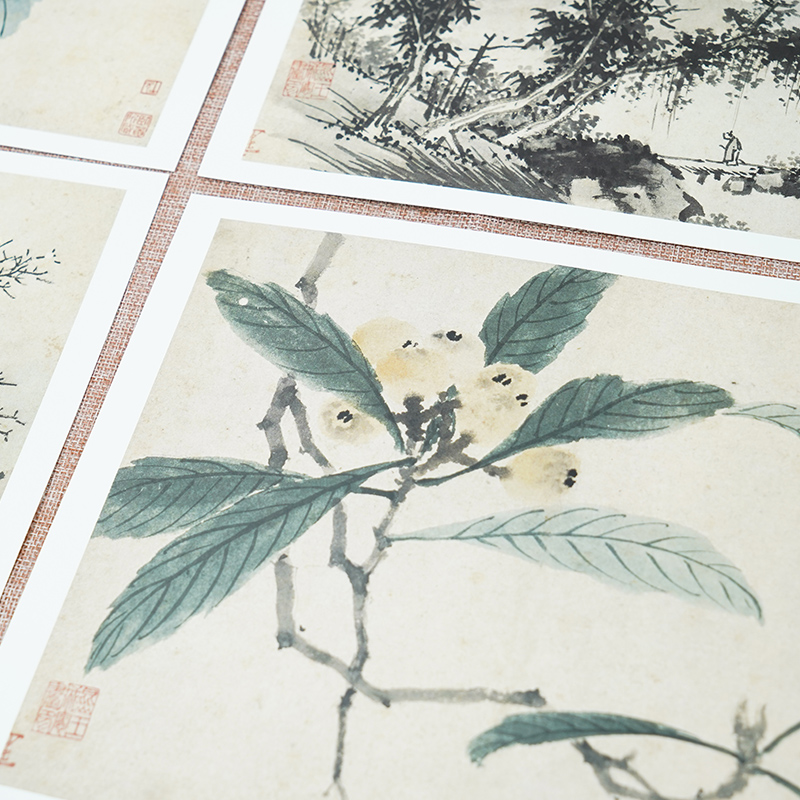 沈周卧游图册 [正版]沈周卧游图册 甄选18帧明代绘画大师经典山水花鸟画作品集 单片装帧高清还原可临摹鉴赏可装饰收藏中国高清大图