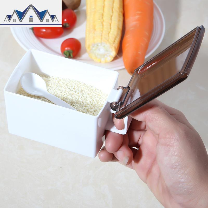 厨房挂墙式调味料盒套装组合家用放盐味精调料盒收纳免打孔壁挂式 三维工匠收纳盒高清大图