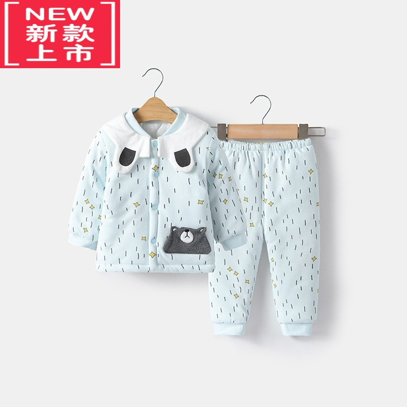 可莉允[]宝宝冬装加厚棉衣套装婴幼儿棉袄男女婴儿衣服冬季棉服
