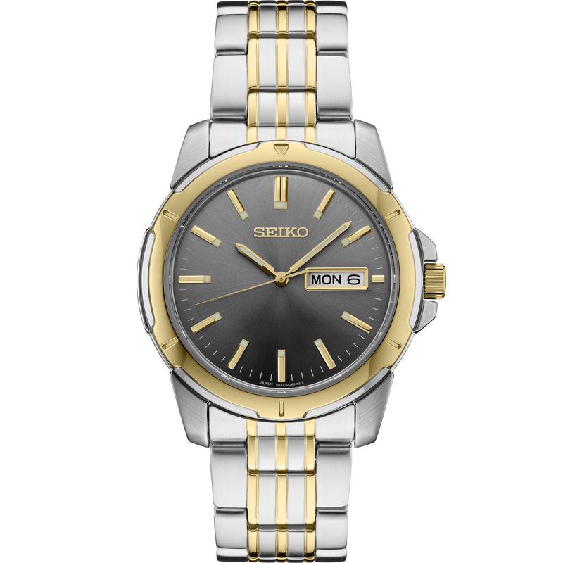 SEIKO/精工中性手表 Essentials 系列时尚百搭简约大三针日行双历钢带石英表