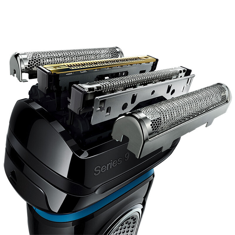 [谐振声波技术]博朗(BRAUN)9240S电动剃须刀 四刀头一体 干湿双剃 全身水洗 声波技术 充电式剃须刀