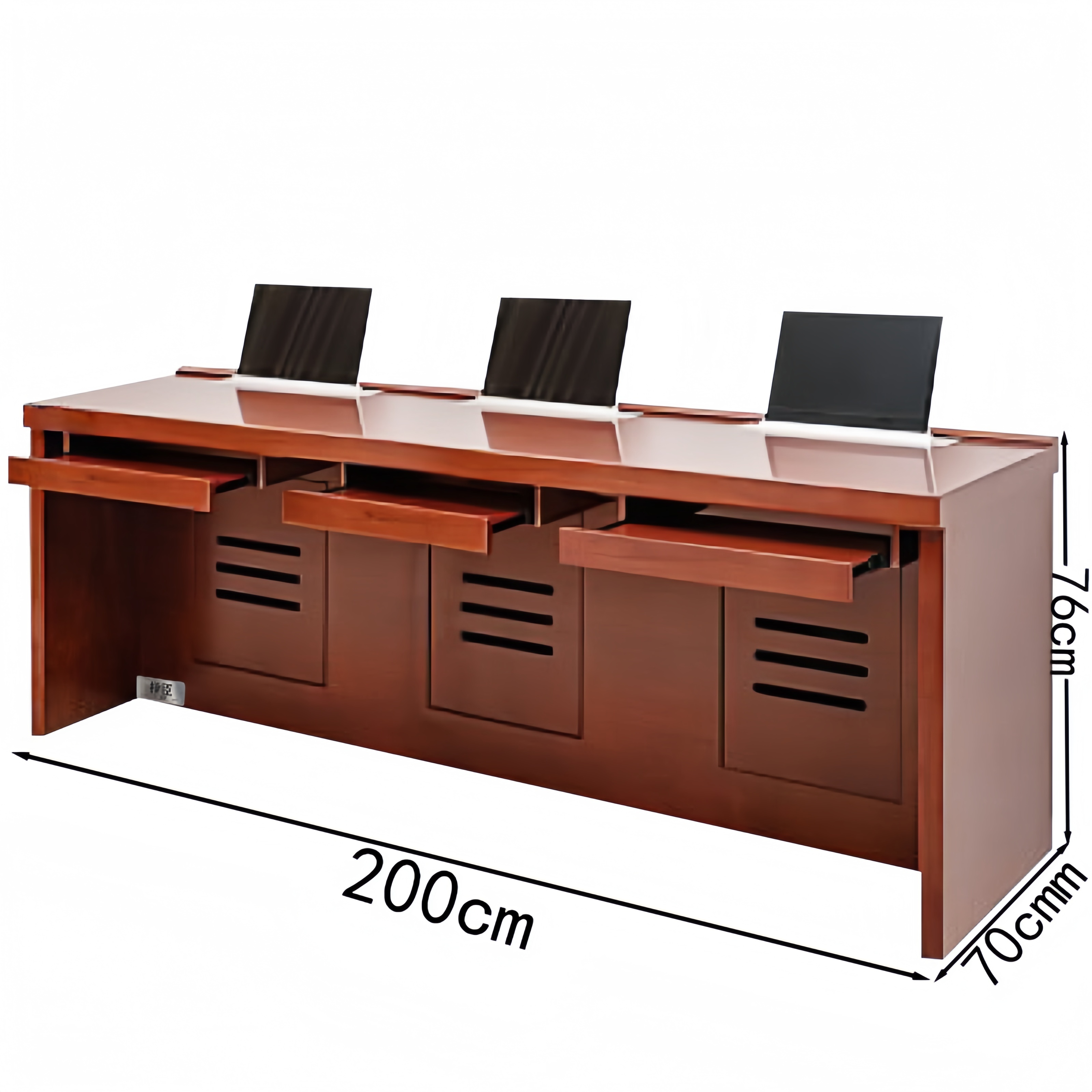 指臣翻转电脑桌三人张高清大图