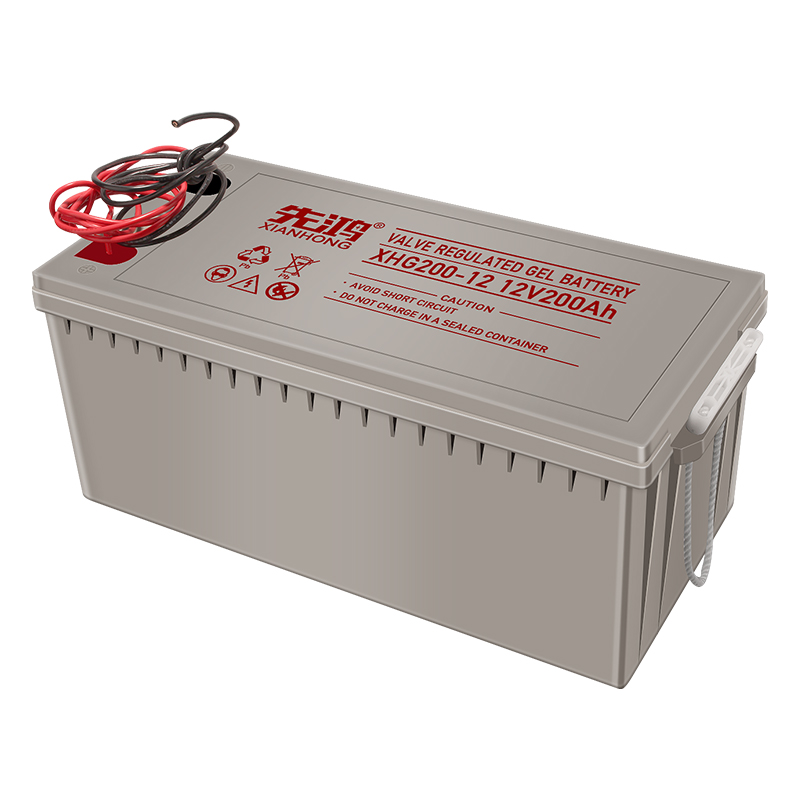 先鸿12V200AH太阳能铅酸胶体蓄电池光伏监控设备发电系统电瓶基站高清大图