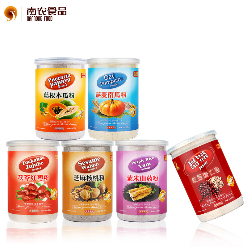 南农食品 草本菁华六件套 五谷杂粮粉 早餐代餐粉 健康营养 (300g*6罐)