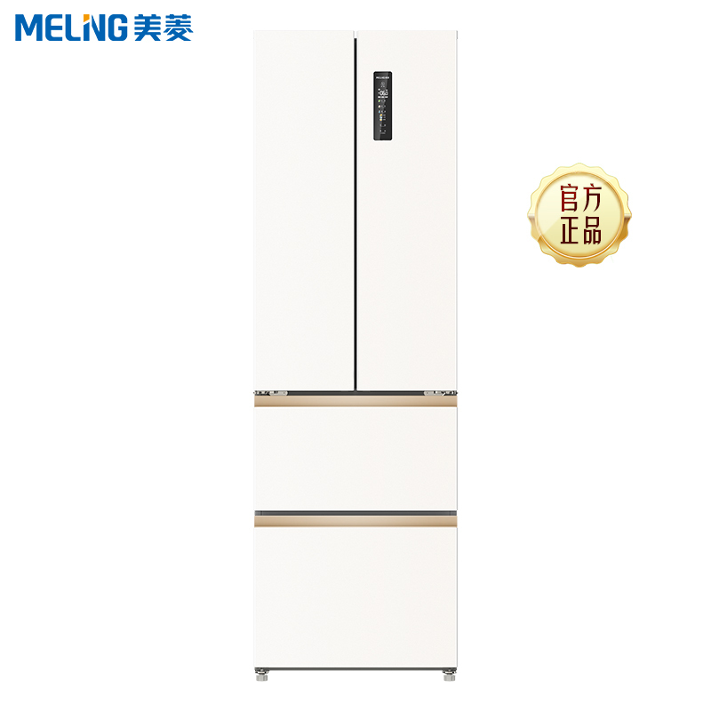 美菱(MeiLing)小确杏401升法式冰箱小户型家用底部散热60cm宽超薄窄门嵌入式风冷政府补贴BCD-401WFP9高清大图