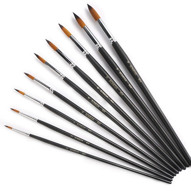 水彩画笔套装水粉笔颜料画画笔勾线笔简约小清新学生小朋友通用绘画笔