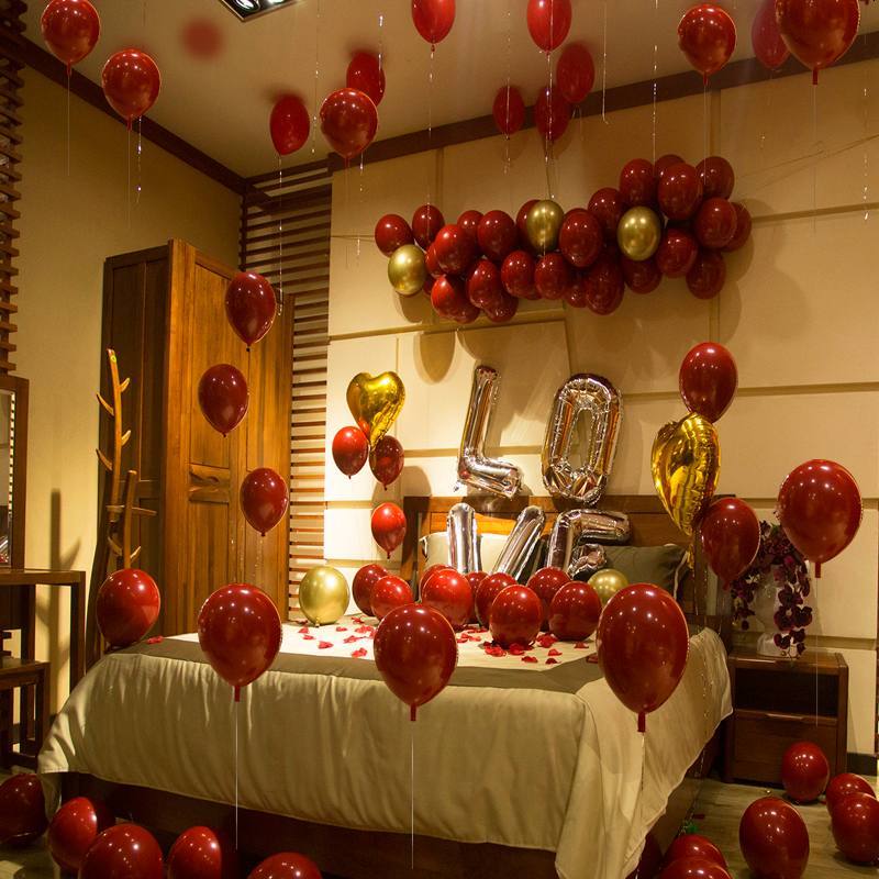 结婚用品婚房装饰浪漫婚礼求婚气球新房卧室婚庆布置气球装饰结婚
