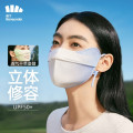蕉下（beneunder）护眼角防晒口罩女可清洗轻薄透气面罩夏季 EM320防风 【软骨支撑-修容款】雾蓝水波