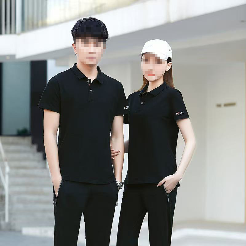 惠铁夏季纯棉男女同款运动套装 印字 套高清大图