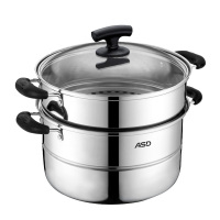爱仕达(ASD) JX1526 不锈钢双层蒸锅 不锈钢 26cm 单套价