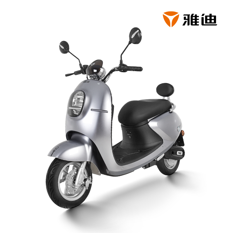 雅迪(yadea)新款 电动车米迪时尚小龟王代步车电动轻便摩托车自行车电瓶车 米迪高能版60V20AH石墨烯[灰色]