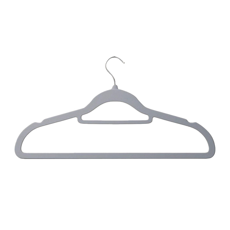山之只 植绒防滑衣架 灰色40cm 个高清大图