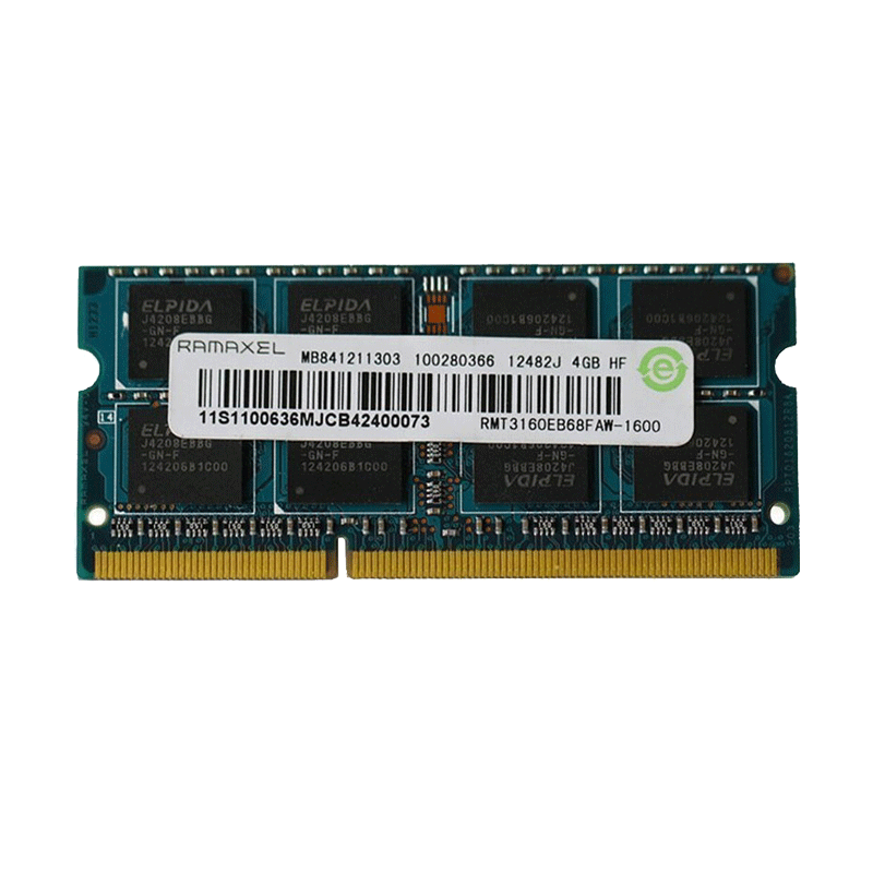 联想 hp 记忆科技(RAMAXEL)笔记本内存条DDR3 1600MHz 4G标压版PC3-12800S