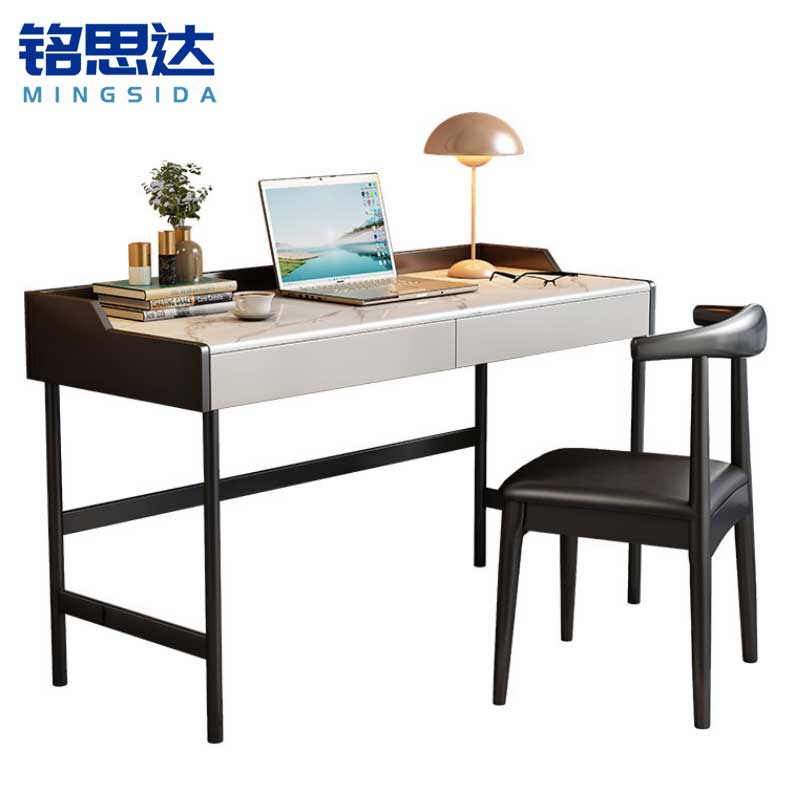 铭思达岩板书桌高清大图