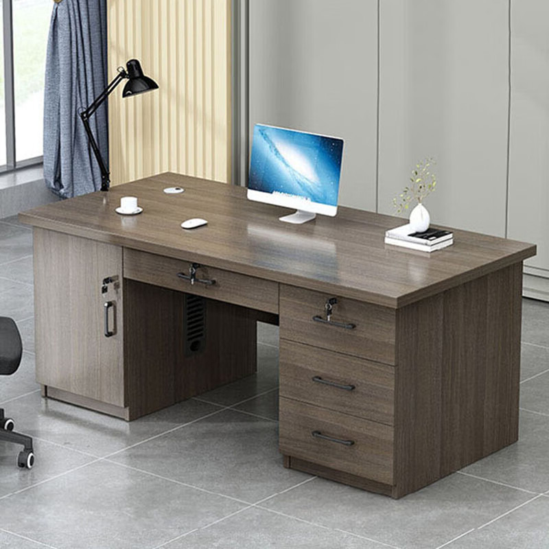 圣德列办公桌现代简约办公桌经理桌单人位1.4m高清大图