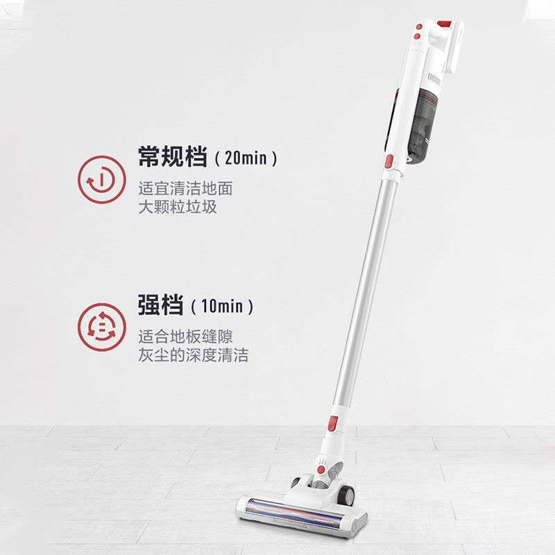 美的(Midea)无线吸尘器P60 手持大吸力双电机车载家用二合一小型手持式吸尘除螨长续航家庭适用 白色(线下同款)图片