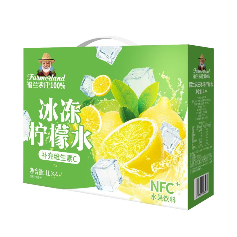 福兰农庄 冰冻柠檬水礼盒 1Lx4瓶 盒
