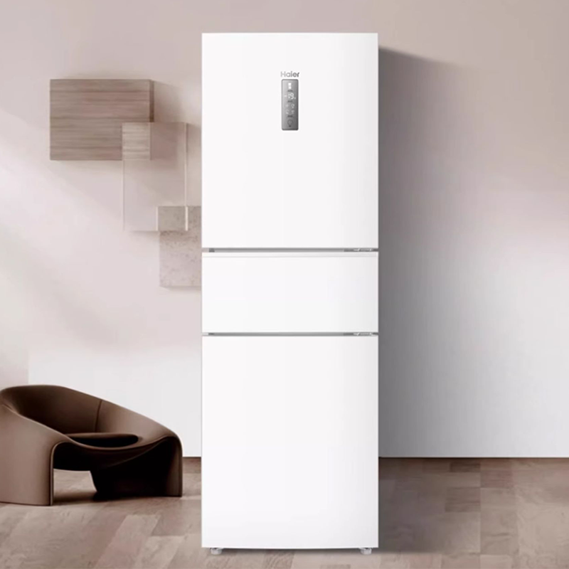 海尔255l三门小型家用冰箱一级能效变频风冷白色电冰箱bcd-255wlhc35