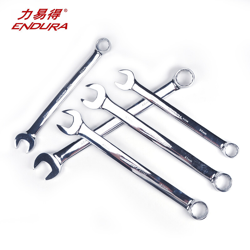 力易得(ENDURA)E2234 34mm加长两用扳手 梅花开口两用扳手汽修快速板手 1把