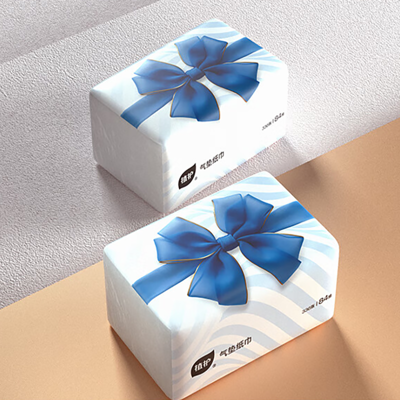 植护 气垫纸巾.礼品纸面巾 140*175mm 4层 84抽 8包/提