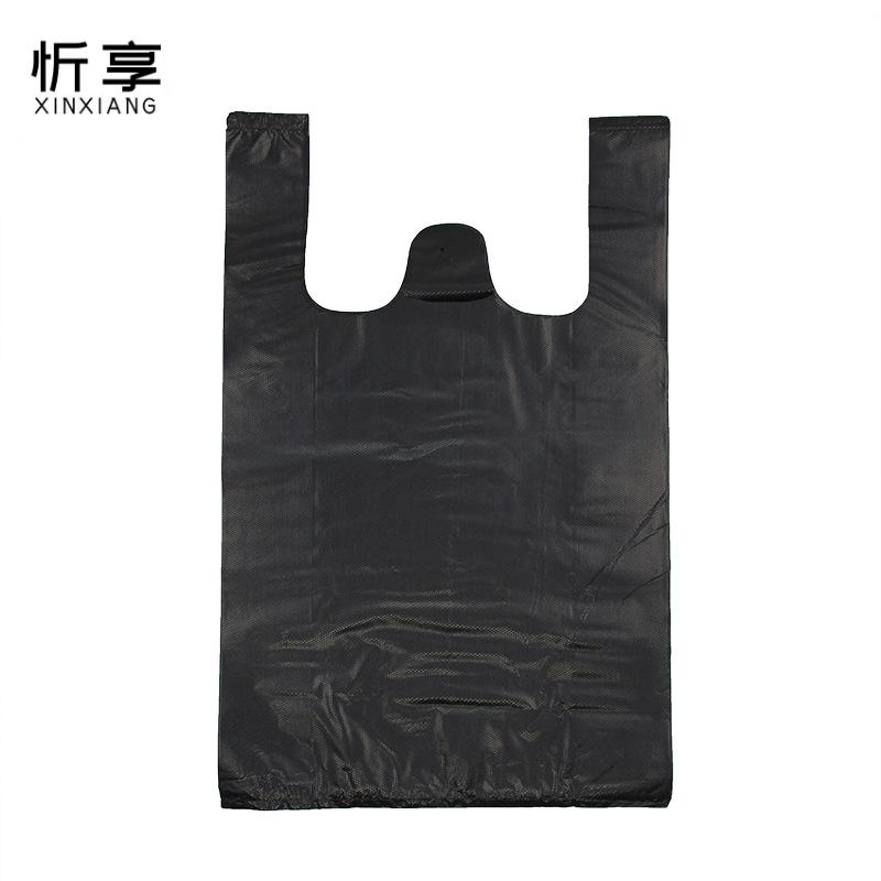忻享 加厚黑色背心式塑料垃圾袋28*48cm 100个/包高清大图