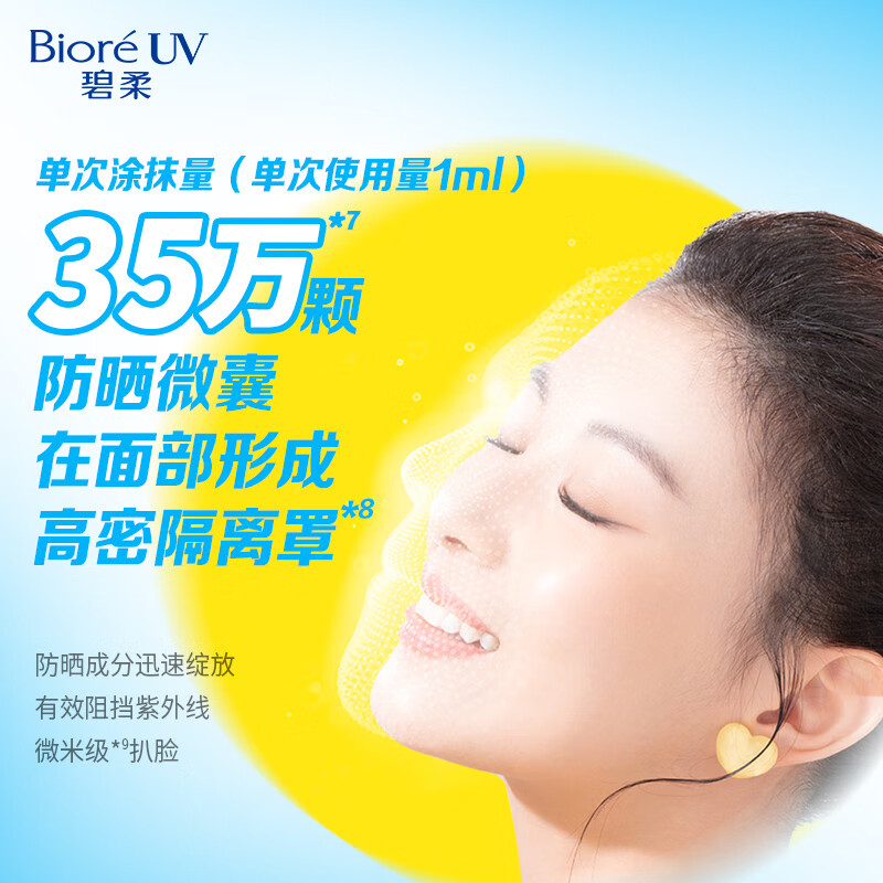 碧柔(Biore)水膜轻透防晒液70ml贴肤水感润肤脸部适用防晒霜一支高清大图