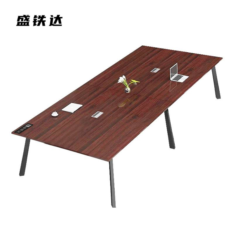 盛铁达 八字脚高档会议桌2.4*1.2m STD-XS244 张高清大图