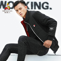 稻草人棉衣男2020冬季短款棉服男士修身加厚保暖外套男装双面棉袄