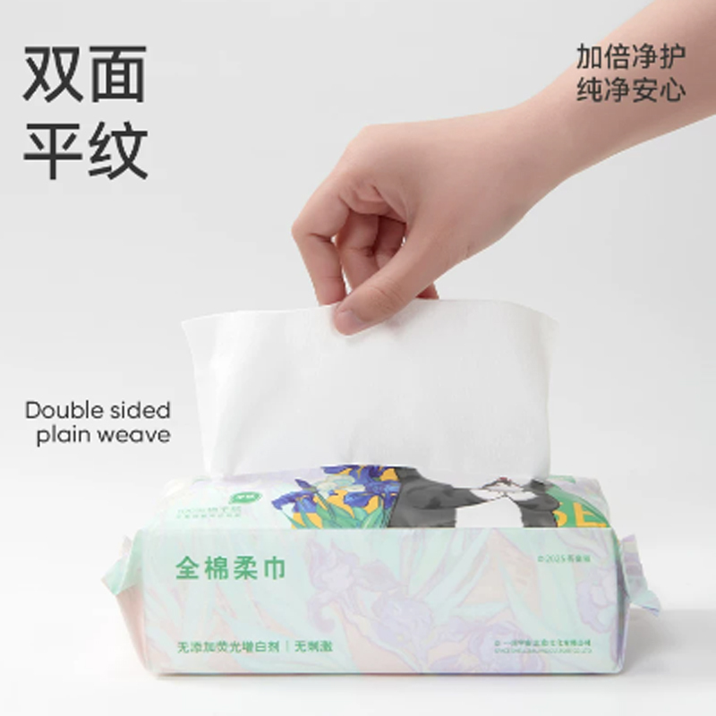洁玉 吾皇猫联名款 100%棉60抽 棉柔巾20*20cm 6包装 J5923+6高清大图