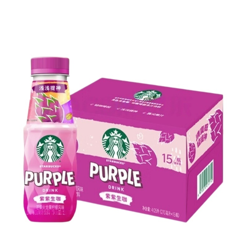 星巴克芒果火龙果紫紫生咖270ml*15瓶高清大图