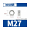 JIBIN/继彬GB6170 六角螺母 不锈钢304 A2-70 本色 粗牙 M27 1个