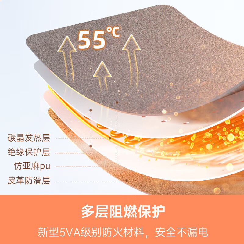 八海鸟 智能数显控温暖桌垫加热桌垫鼠标发热垫办公室电热电脑桌面学生高清大图