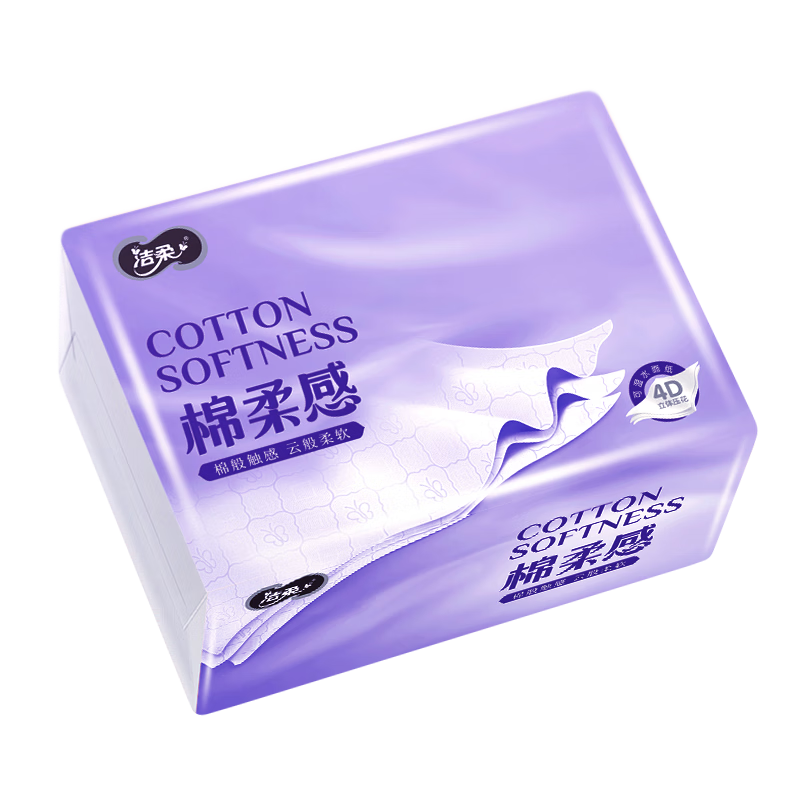 洁柔 抽纸 (Face柔感立体压花软抽)90抽3层(20包装) DR003-20E高清大图
