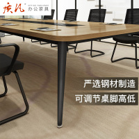 质凡办公家具会议桌长桌简约现代长方形桌6人培训桌椅组合会议会议室