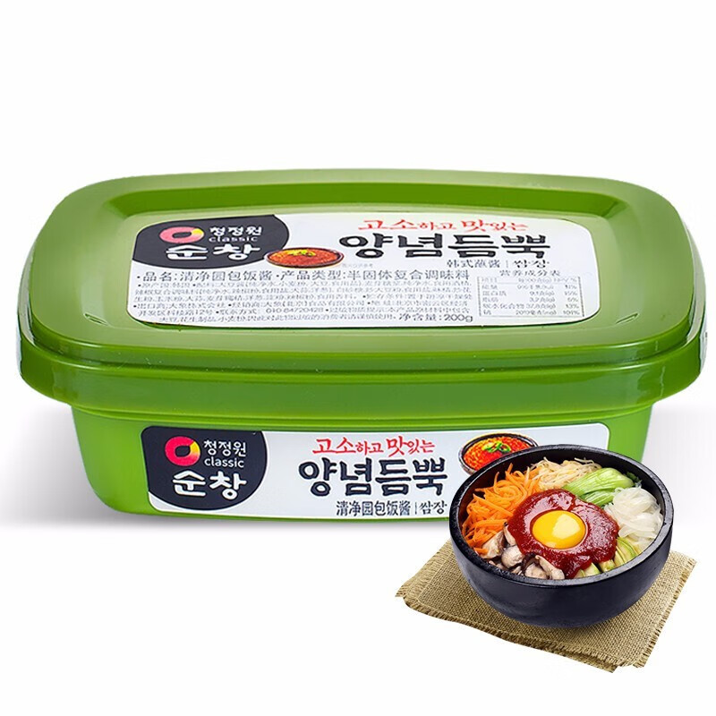 清净园包饭酱韩式蒜蓉辣酱蘸酱韩国进口多用途料理酱烤肉蘸料调味酱料 包饭酱200g*2