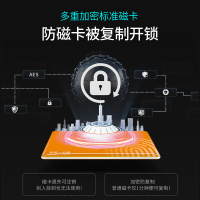 希箭 指纹锁密码锁家用防盗门酒店门锁电子锁全自动刷卡锁 B9半自动智能锁