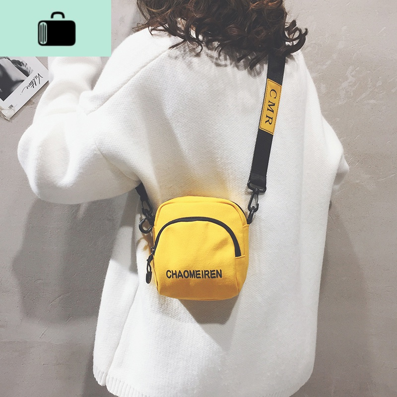 帆布小包包女包新款2020休闲少女小方包个性简约百搭单肩斜挎包潮NEW LAKE女斜挎包