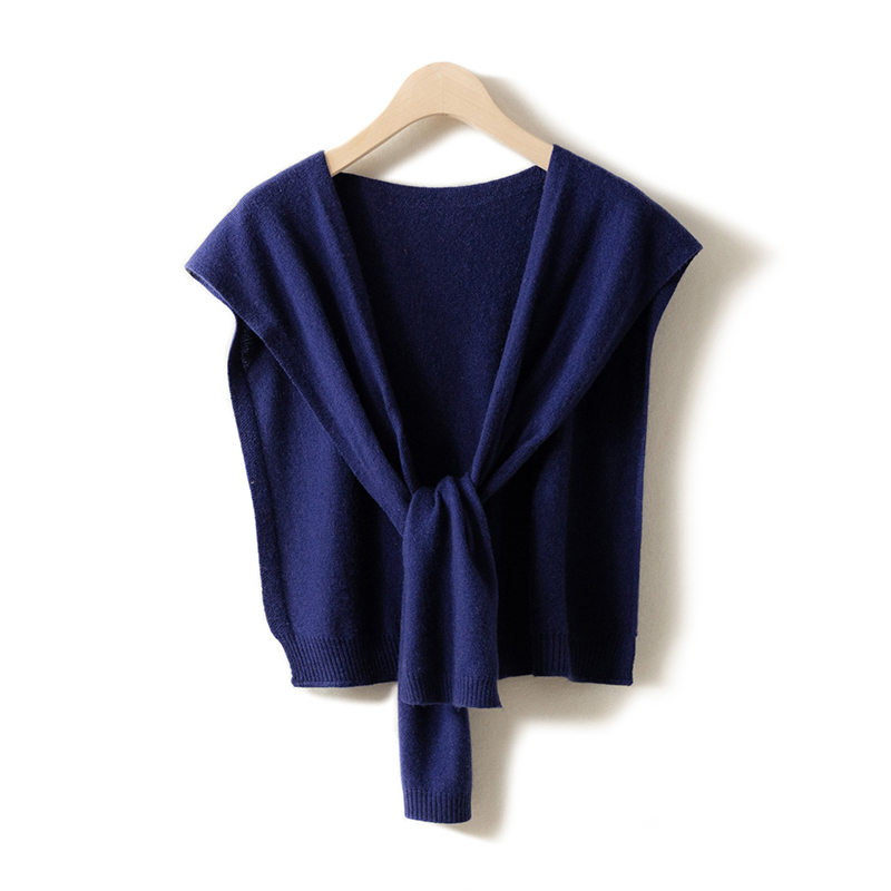 盛世尼曼初春新款小披肩针织打结保暖围巾纯色围脖搭肩时尚外搭网红