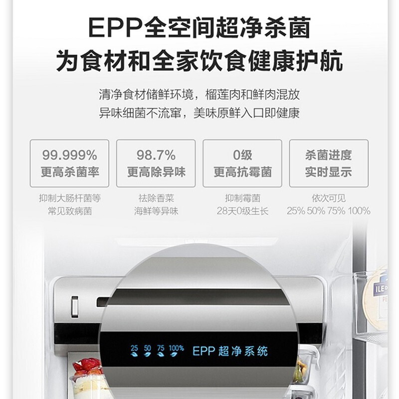 海尔(Haier)对开门冰箱 600升 全空间保鲜 一级节能变频风冷 分层多路送风 BCD-600WGHSS17NZU1