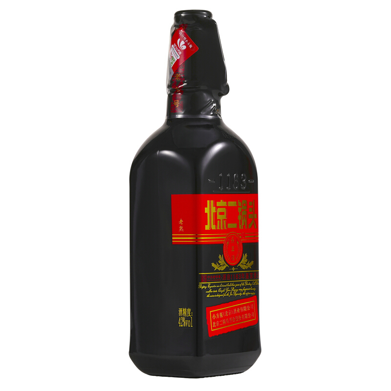 永丰北京二锅头出口小方瓶 黑瓶42度500ml*6瓶 整箱装 清香型白酒纯粮食酒 (新旧外包装随机发货)