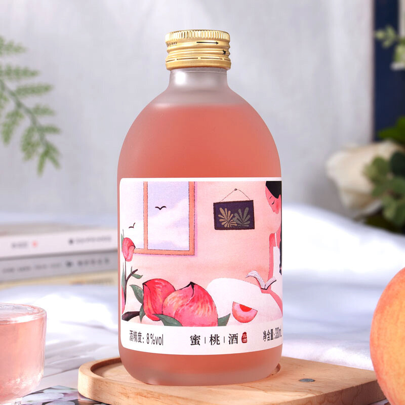 通明山 微醺网红高颜值水果酒 女士甜酒 蜜桃味果酒 8度 330ml*1瓶 单瓶装高清大图