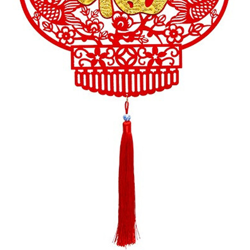 恒源祥 喜庆中国结挂件春节新年婚庆用品 大号富贵有余(中国绒)