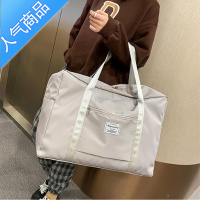 封后新时尚旅行袋手提行李包健身旅游手提包双层加厚可套拉杆单肩大包 灰色旅行袋