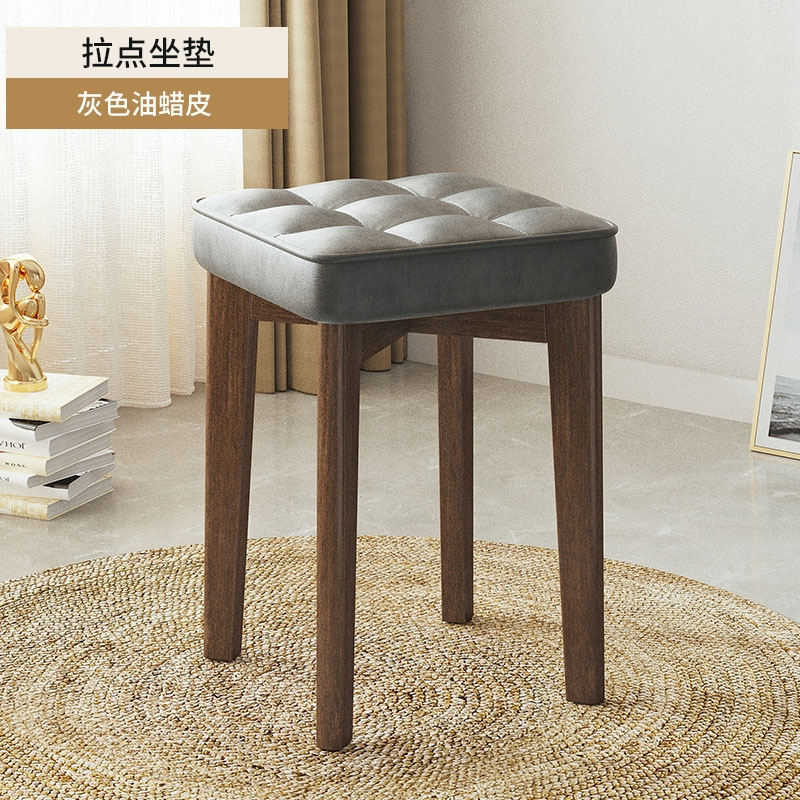 软包餐椅家用凳子古达现代简约木椅子客厅板凳可叠放餐桌凳子书桌