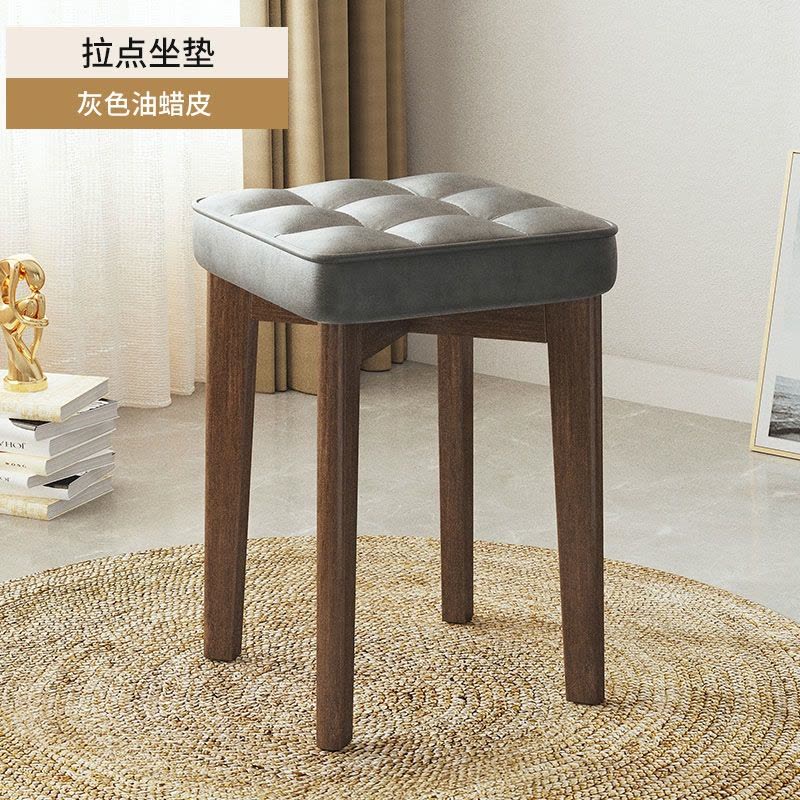 软包餐椅家用凳子古达现代简约木椅子客厅板凳可叠放餐桌凳子书桌图片