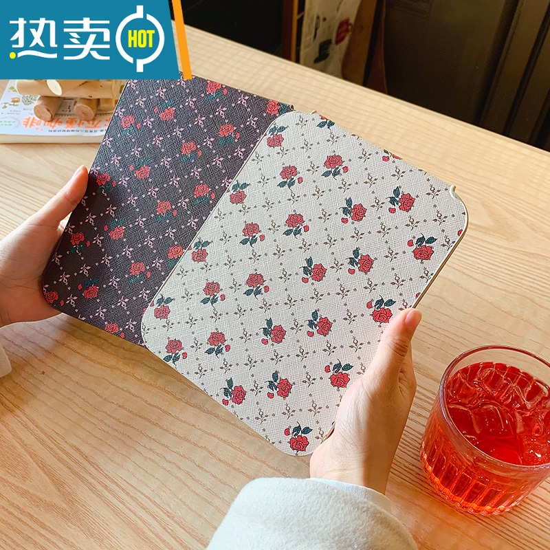 敬平镜子化妆镜学生宿舍折叠便携随身台式桌面家用小型办公室ins风 08#平纹款深咖(大号皮革外套)20.5cm便携式用镜高清大图