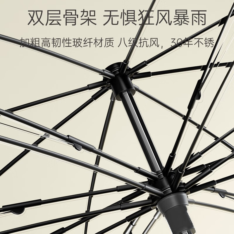 左都 ZD148长柄手持反向伞 长柄雨伞 迷雾灰反向伞高清大图