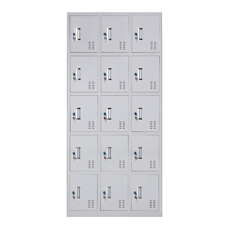 缑氏收纳柜财务档案柜资料柜加厚文件柜办公室带锁铁皮柜十五门更衣柜高清大图